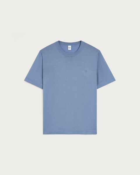 B-Thabor Embroidery Short-Sleeves Crewneck, Dark Woad, hi-res