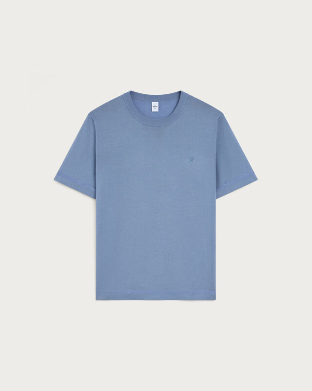 B-Thabor Embroidery Short-Sleeves Crewneck, Dark Woad, hi-res