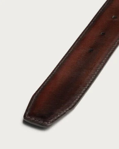 B Volute Reversible Belt, Chimere & Marron Ambre, hi-res