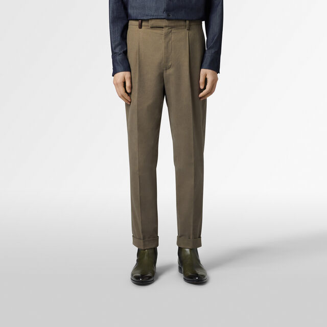 Pantalon avec Passant en Cuir, MOSS, hi-res 3