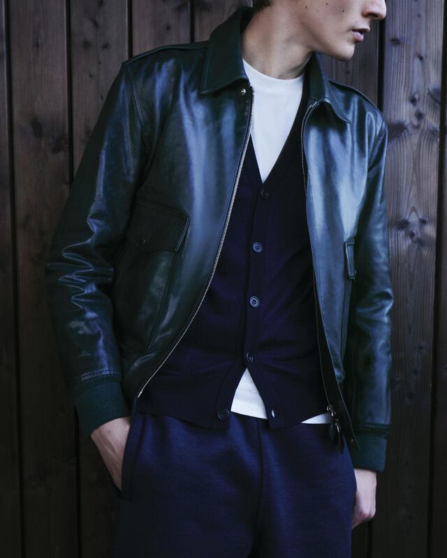 Patina Flight Jacket, DEEP GREEN, hi-res 2