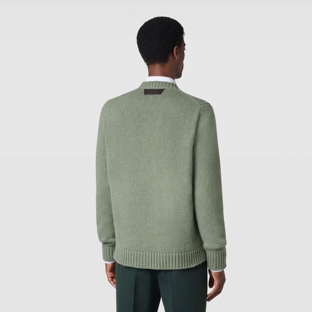 Classic Cashmere Crewneck, DRY MOSS, hi-res 4
