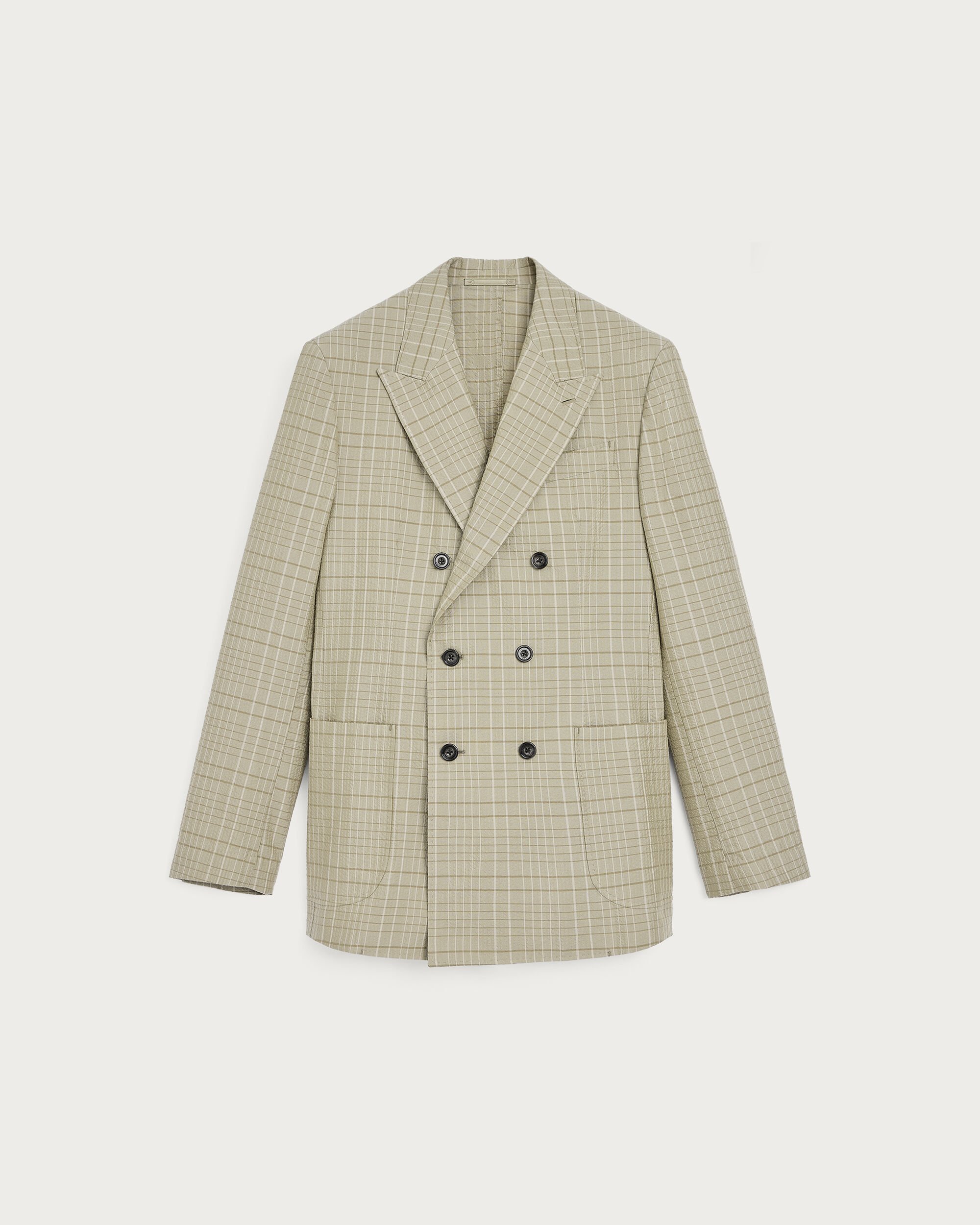 Marcello Jacket with Leather Details, Salvia, hi-res