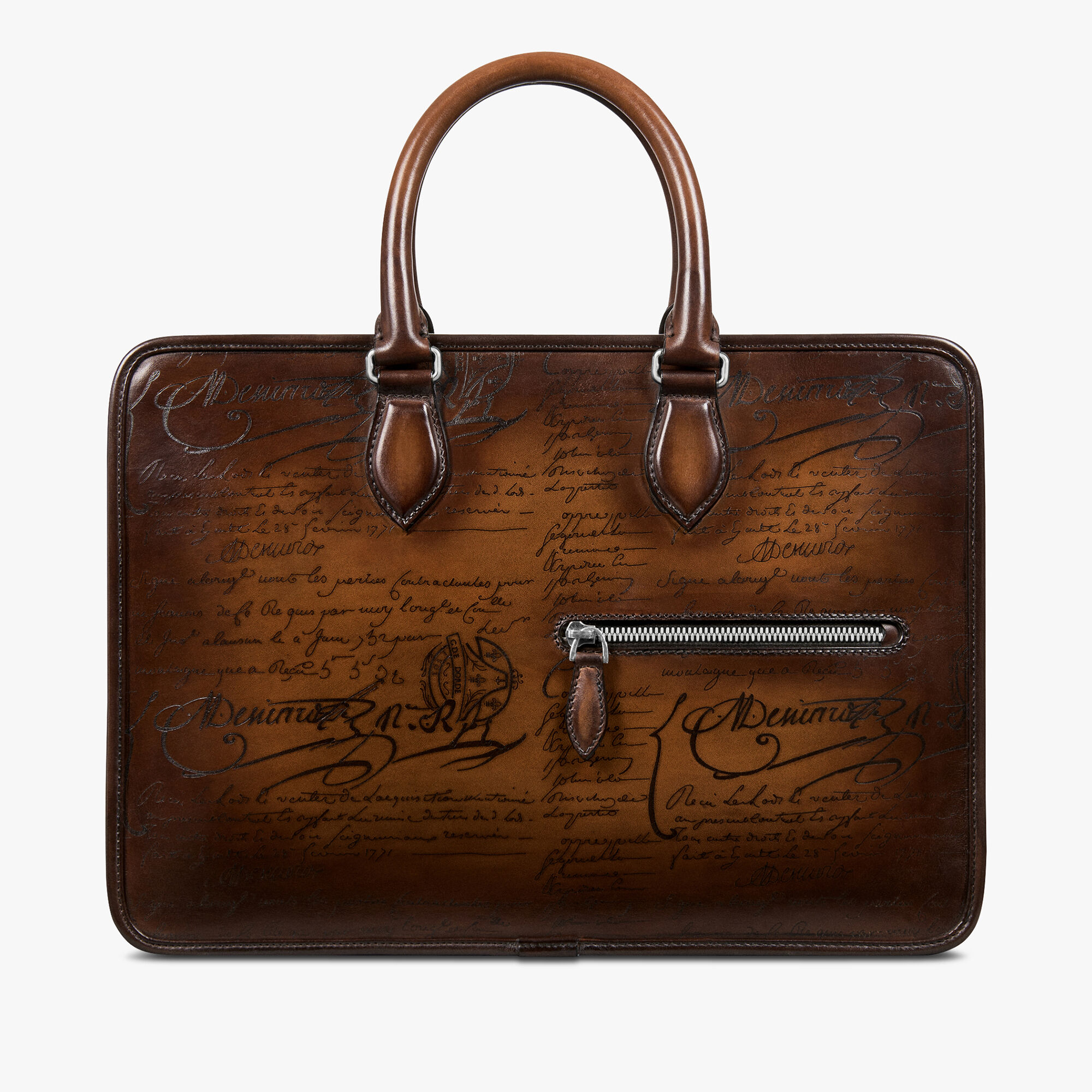 Un Jour Mini Scritto Leather Briefcase | Berluti US