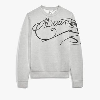 Sweat Avec Broderie Scritto En Cuir