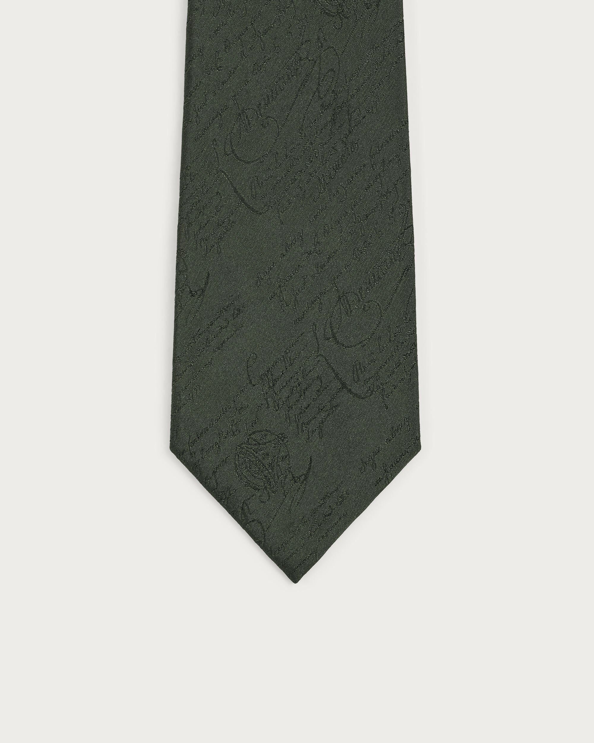 クラシック スクリットパターン タイ, Dark Green, hi-res