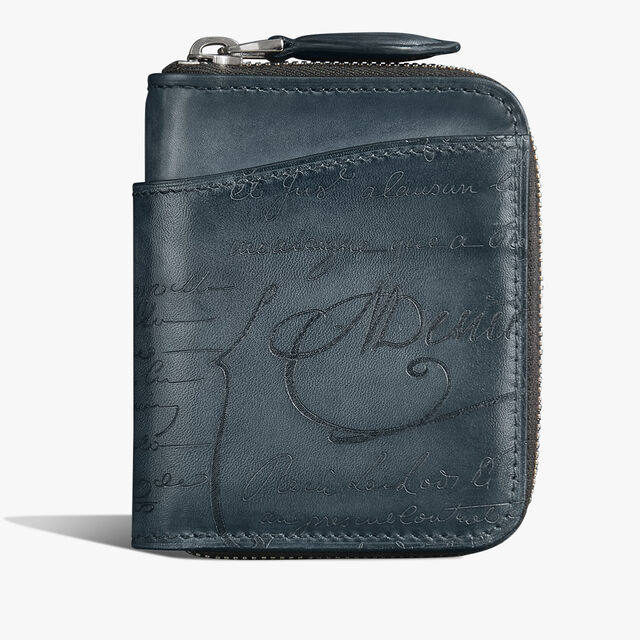 Wapa Gradiant Scritto Leather Coin Purse, BLU MINERALE, hi-res 1