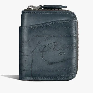 Wapa Gradiant Scritto Leather Coin Purse, BLU MINERALE, hi-res