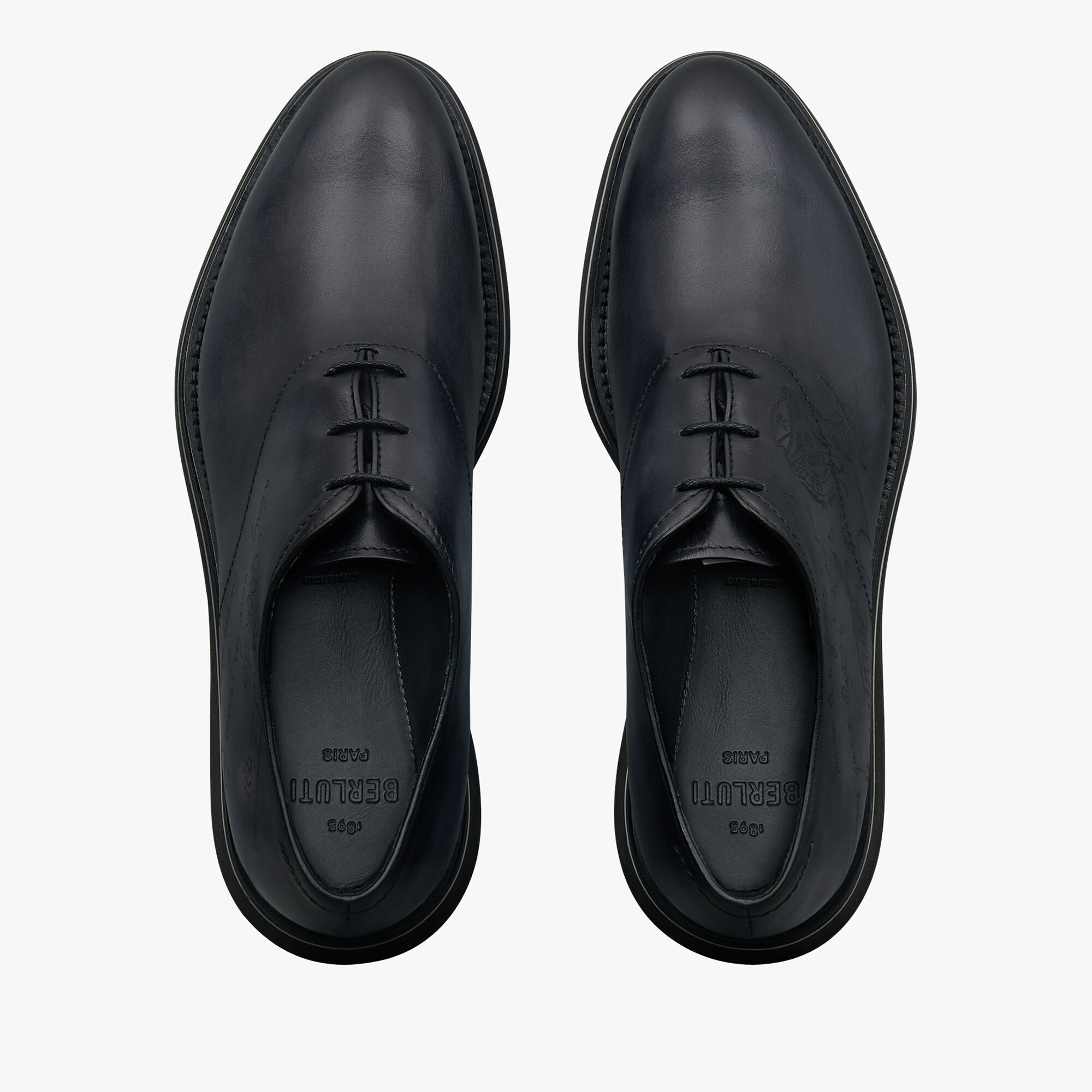 Alessio Padova Leather Oxford, NERO GRIGIO, hi-res 3