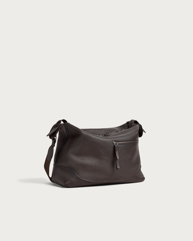 Un Jour Hobo Shoulder Bag, Dark Brown, hi-res