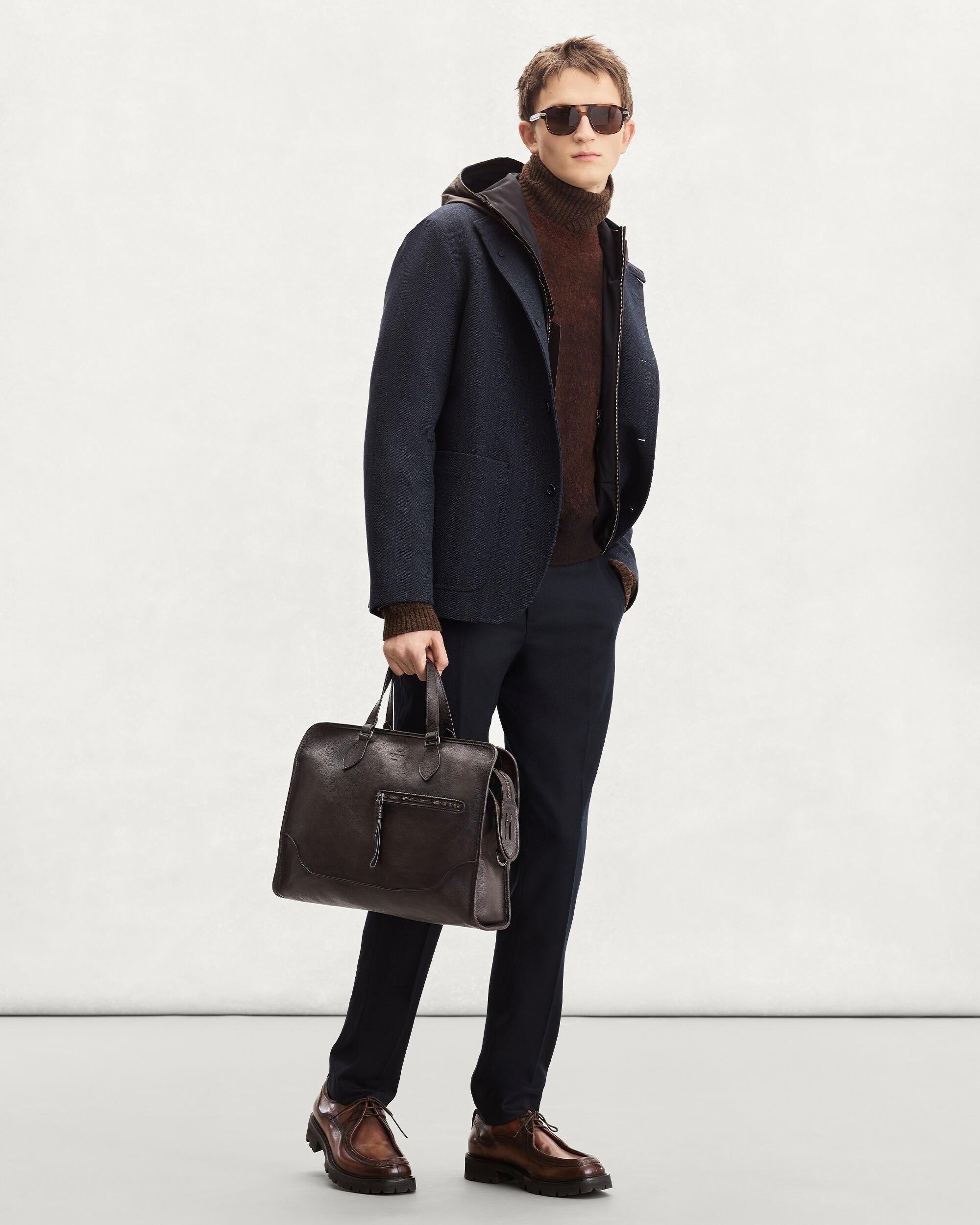 1 Jour Briefcase, Dark Brown, hi-res