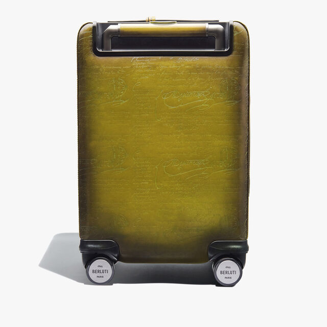 Formula 1005 Scritto Leather Rolling Suitcase, JUNGLE GREEN, hi-res 3