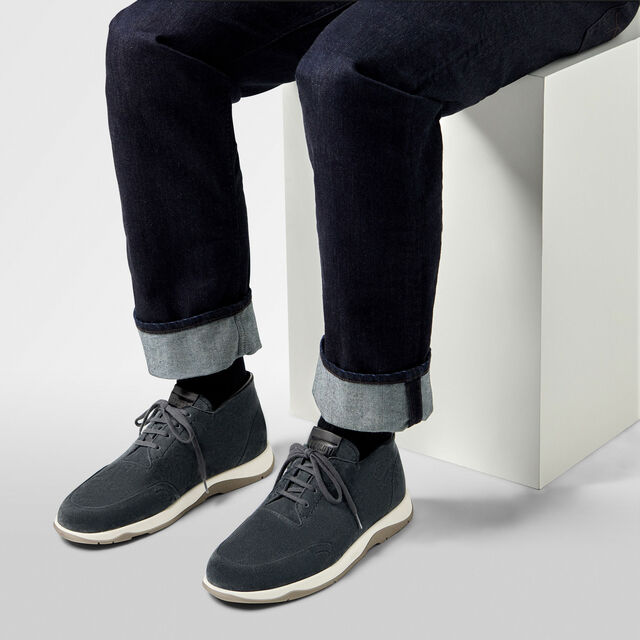 Echappee Scritto Suede Calf Derby, ASPHALT, hi-res 8