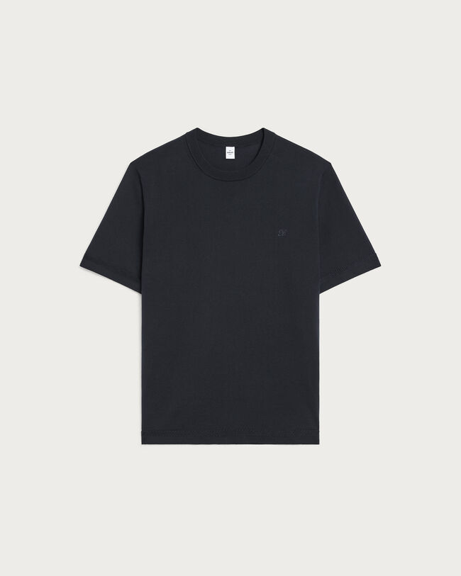 B-Thabor刺绣短袖圆领衫, Nero Blue, hi-res