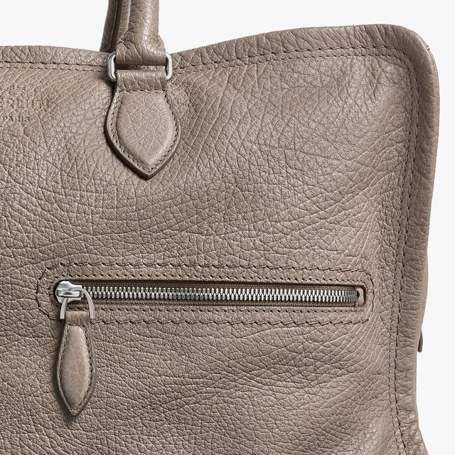 Overnight Leather Travel bag, TAUPE, hi-res 5