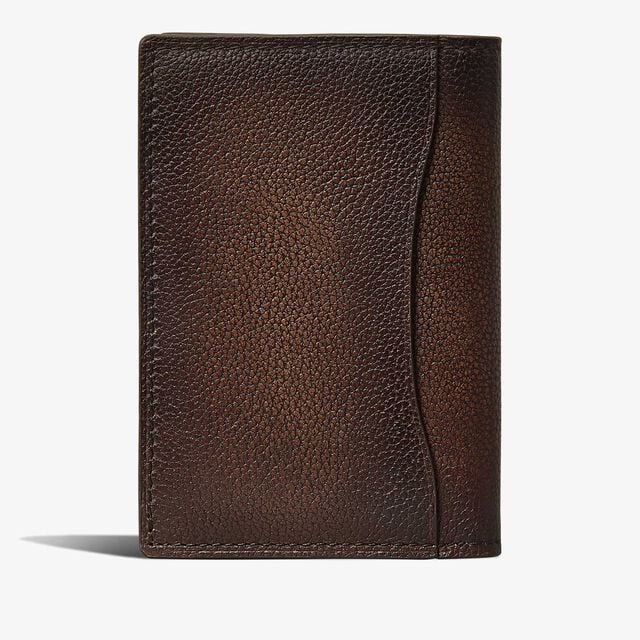 Jagua Scritto Leather Card Holder, SOFT BROWN + MIDNIGHT BLUE, hi-res 2
