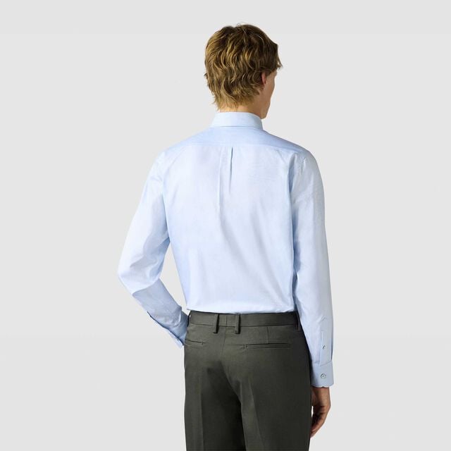 Chemise Alessandro À Col Boutonné En Coton Scritto, SKY BLUE, hi-res 3