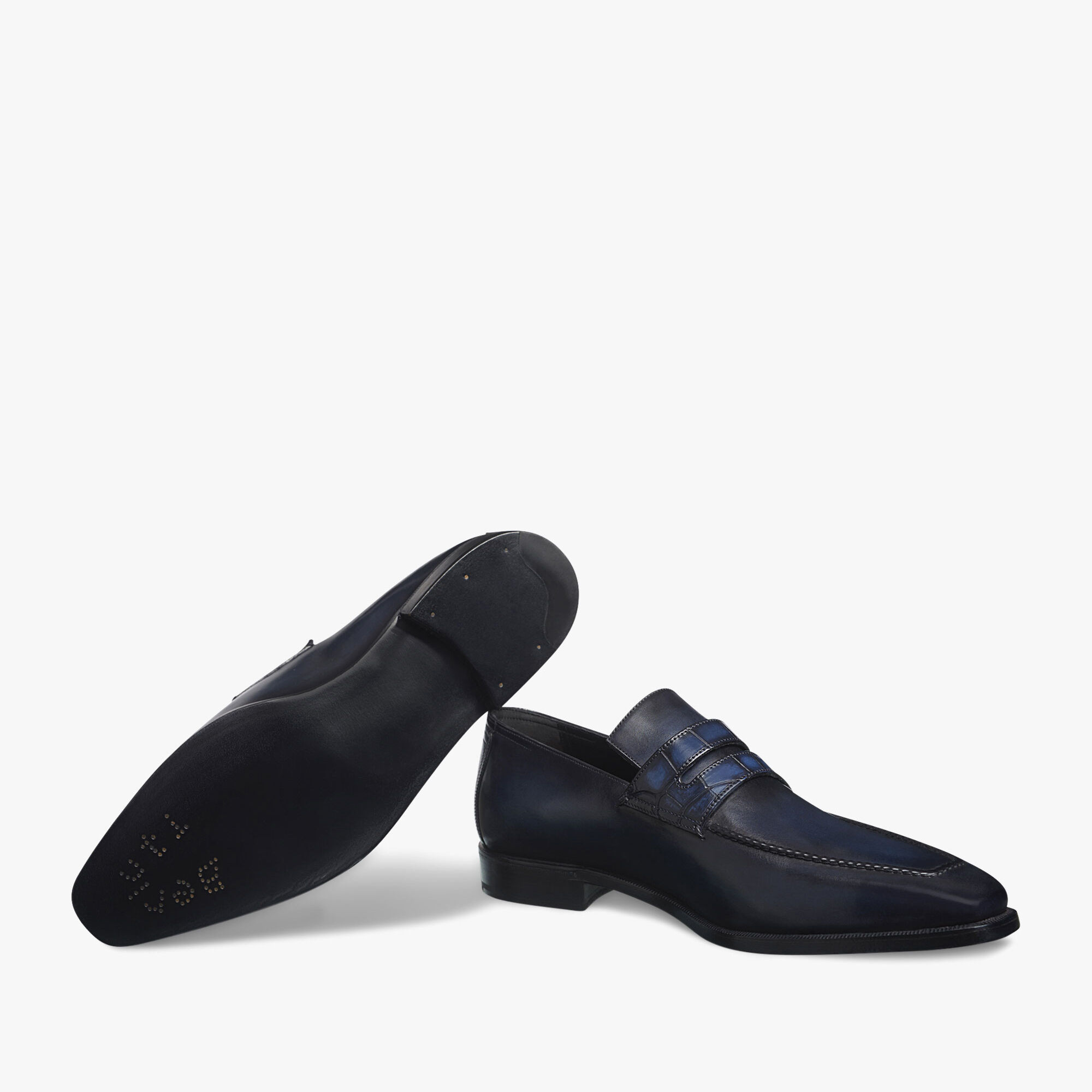 Berluti calf top leather oxford loafers