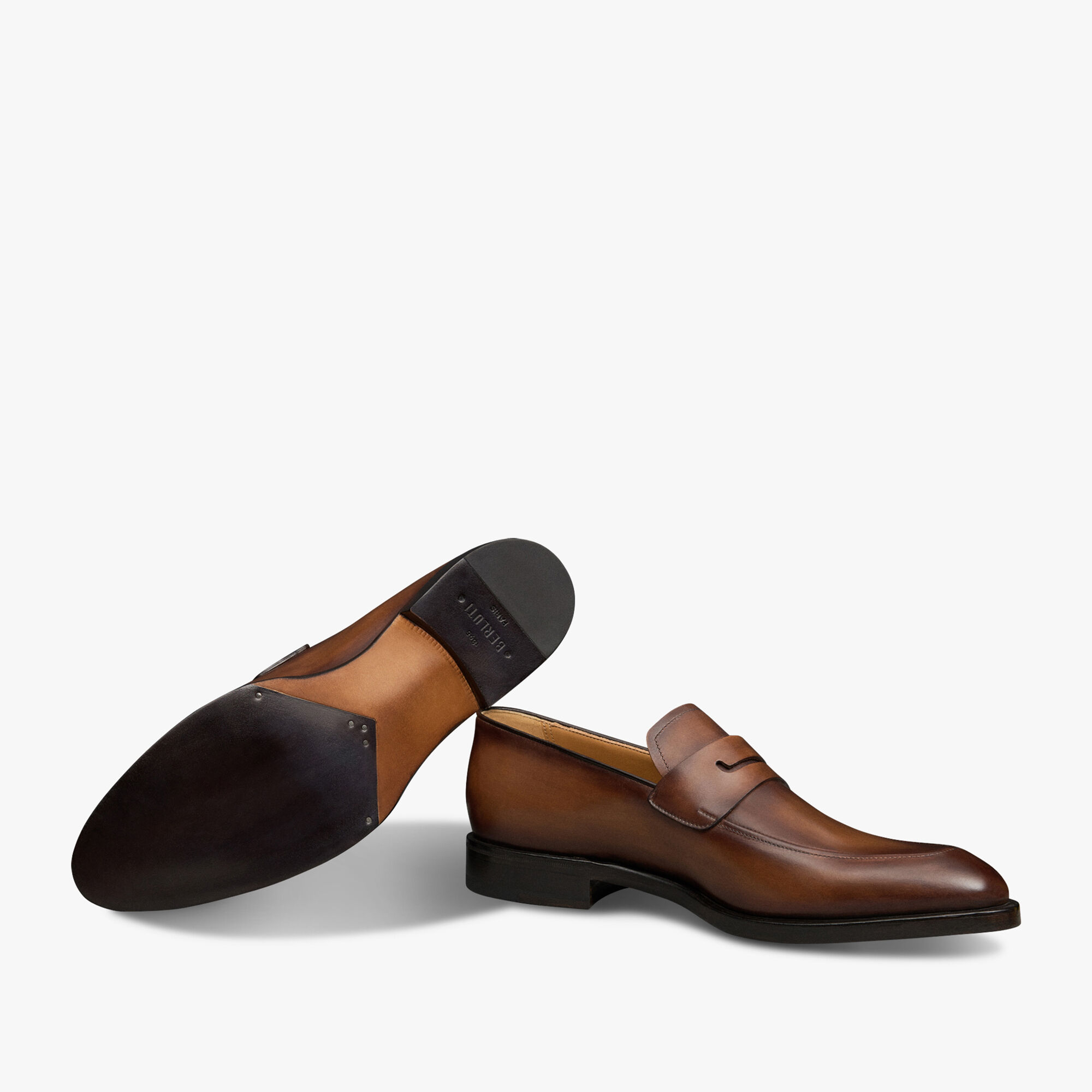 Equilibre Classic Scritto Leather Loafer, CACAO INTENSO, hi-res 4