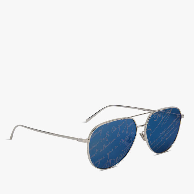 Glint Metal Sunglasses, SILVER+AZURE BLUE, hi-res 2