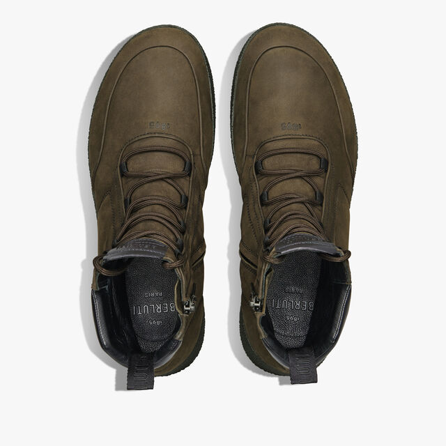 Outdoor Nubuck Leather Boot, MILITARI GREEN, hi-res 3
