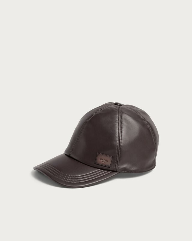 Ultralight Fly Leather Baseball Cap with Leather Detail, Brown Taupe, hi-res