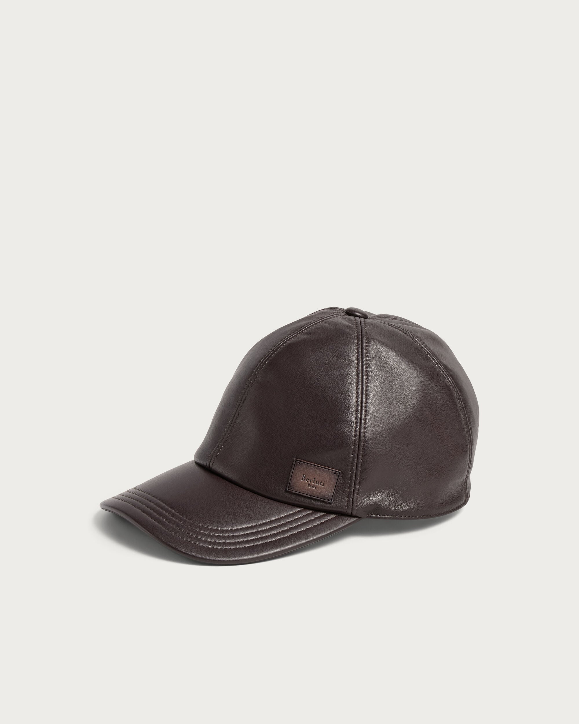 Ultralight Fly Leather Baseball Cap with Leather Detail, Brown Taupe, hi-res