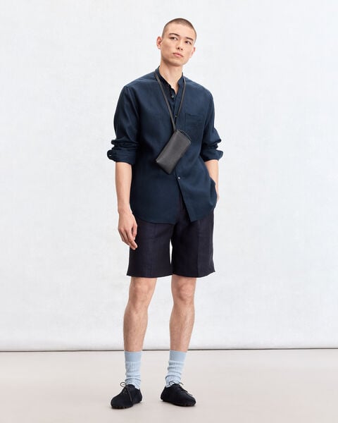 Neck Zipped Pouch, Deep Black, hi-res