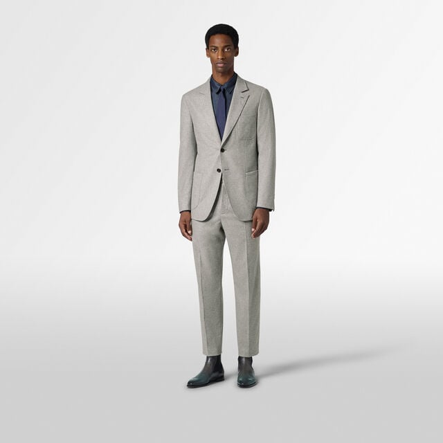 Cashmere Stretch Travel Jacket, LIGHT GREY MELANGE, hi-res 4