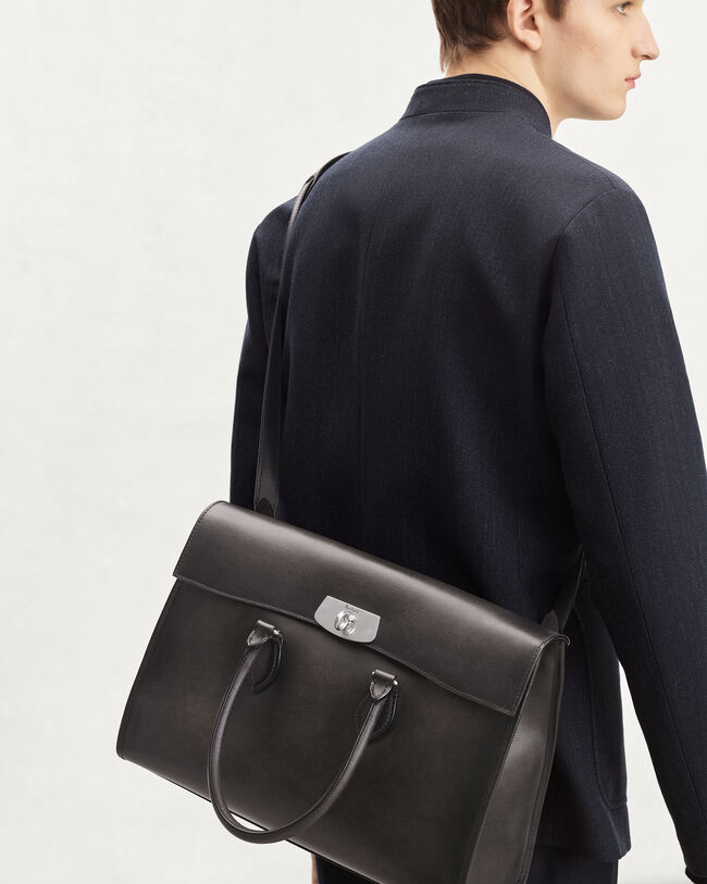 E'Mio Briefcase, Grey Flanel, hi-res