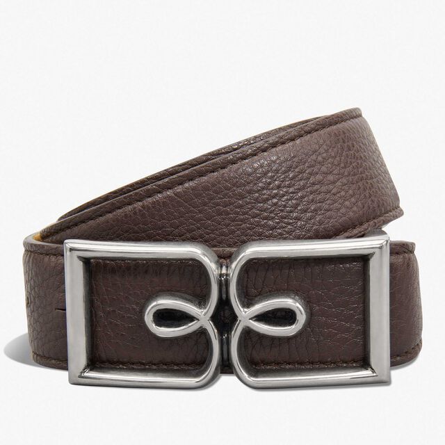 Ceinture B Volute Echo 35 MM En Cuir, DARK BROWN, hi-res 1