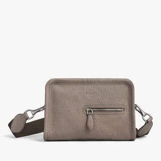Journalier Xs Leather Messenger, TAUPE, hi-res