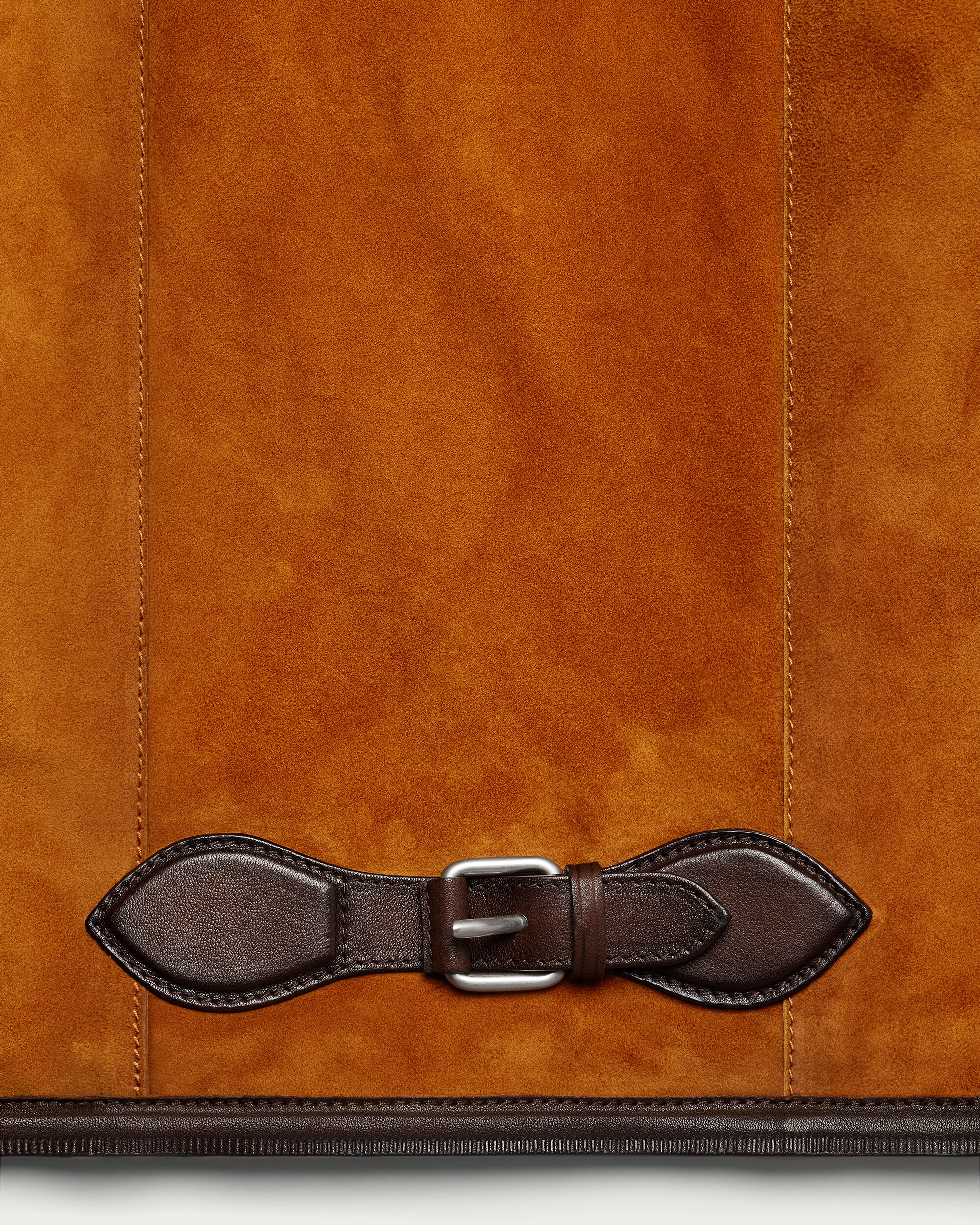 Leather Patina Un Jour Shearling Blouson, Amber Brown, Image 3