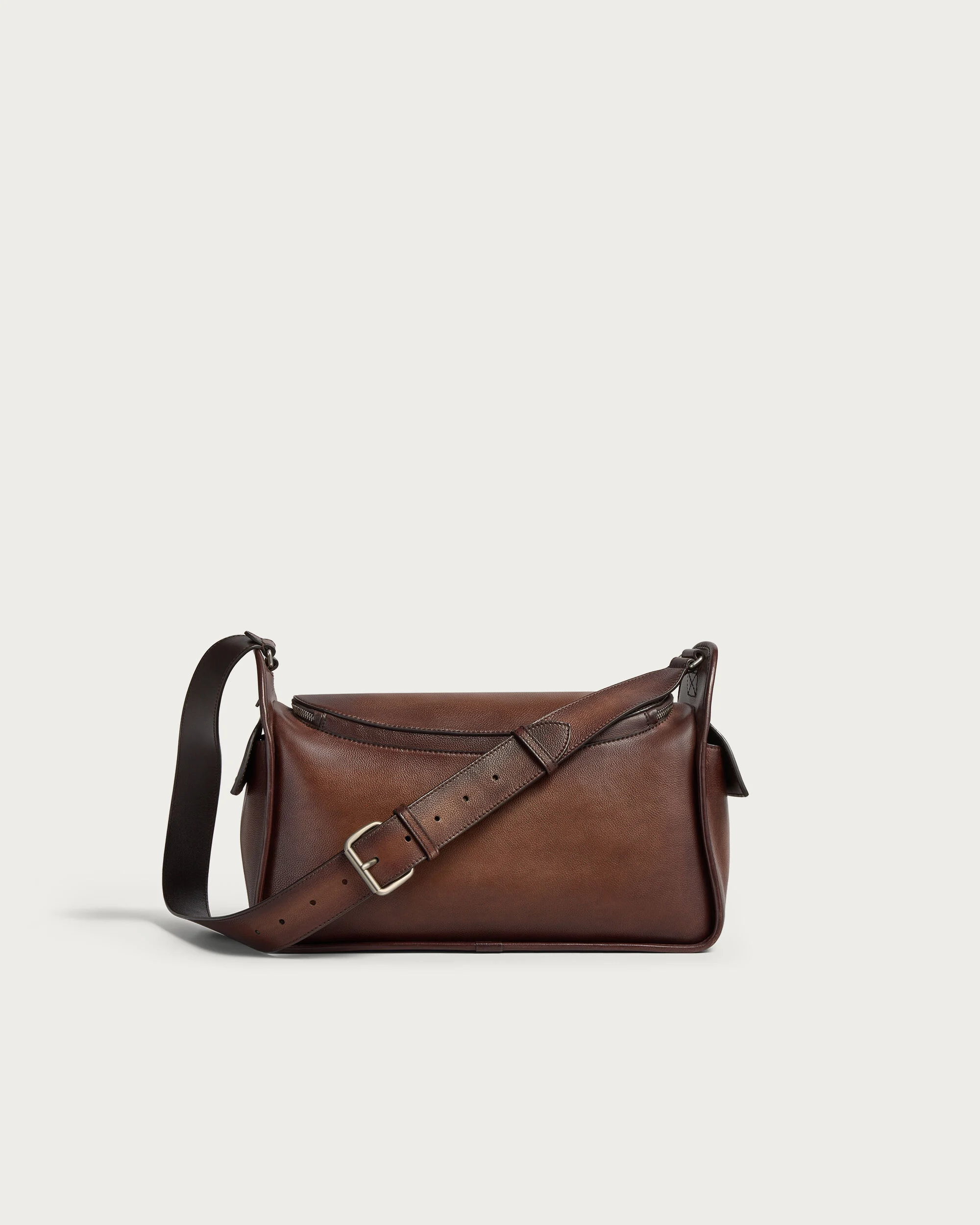 P&eacute;riple Barrel Bag Messenger, Soft Brown, hi-res