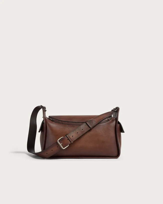 P&eacute;riple Barrel Bag Messenger, Soft Brown, hi-res