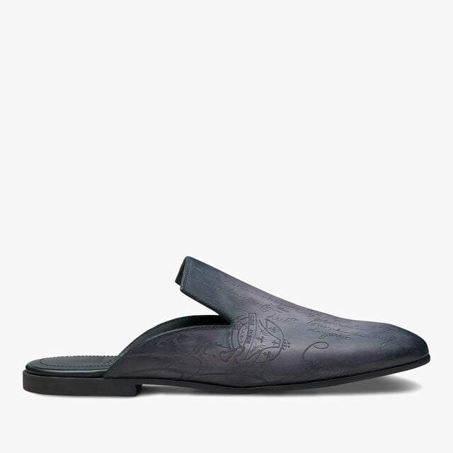 Cyrus Scritto Leather Slipper, LIGHT ALUMINIO, hi-res 1