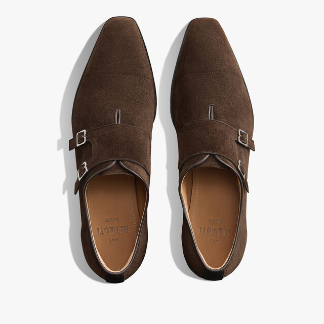 Demesure Flex Camoscio Calf Leather Double Monk, PEPPER, hi-res 3