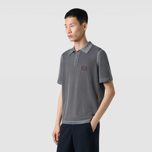 Light Shadow Short Sleeved Polo, LIGHT DUSTY BLUE, hi-res 2