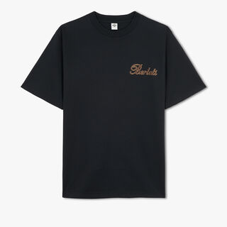 スモール 刺繍ロゴ Tシャツ, NOIR, hi-res