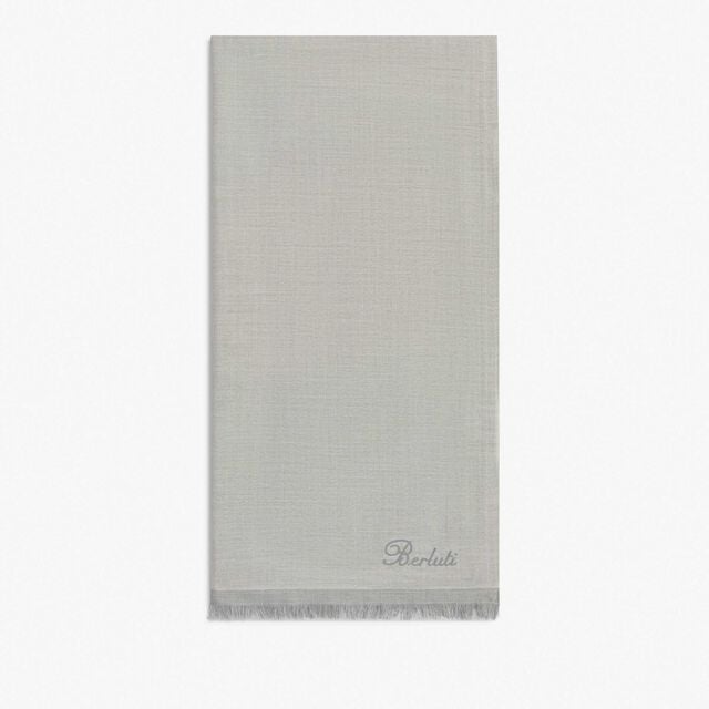 Light Double Face Scarf, SILVER / GRES BEIGE, hi-res 2
