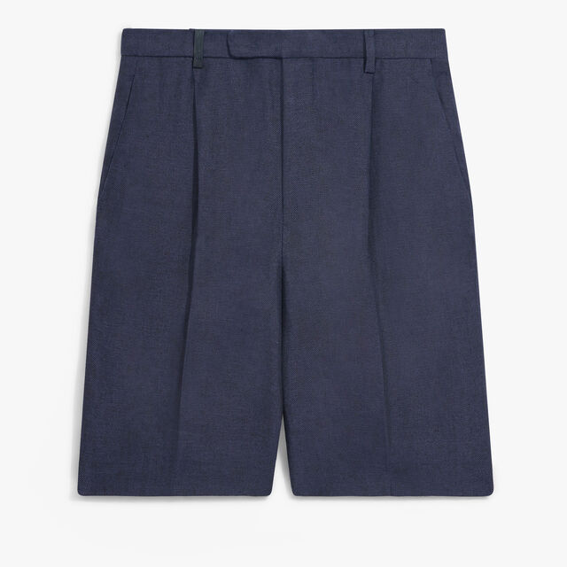 Formal Pleated Shorts, SHADES OF BLUE  , hi-res 1