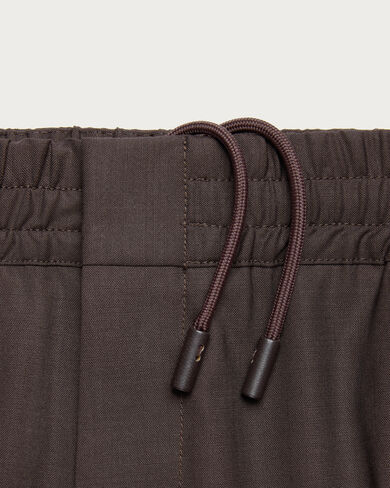 Fast Track Jogpants with Leather Zip-puller, Earth Brown, hi-res