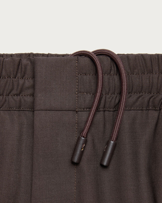 Fast Track Jogpants with Leather Zip-puller, Earth Brown, hi-res