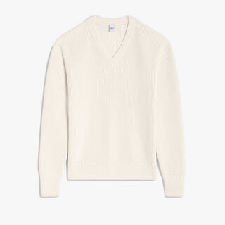 Cotton Silk English Ribs V-Neck Cotton Silk English Ribs V-Neck