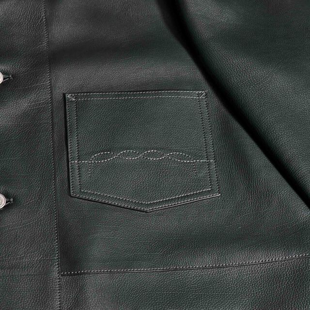 Veste De Travail En Cuir, DEEP GREEN, hi-res 7