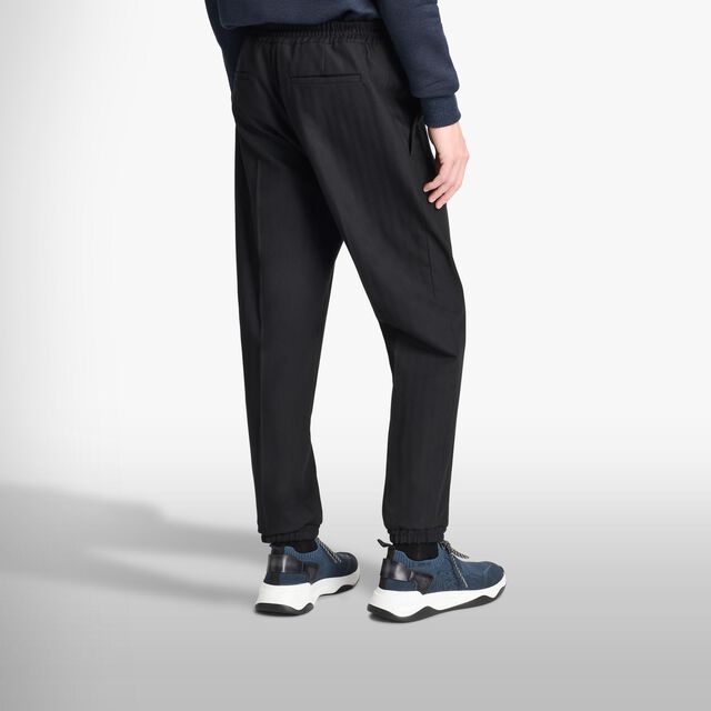 Wool Cotton Joggpants, NOIR, hi-res 3