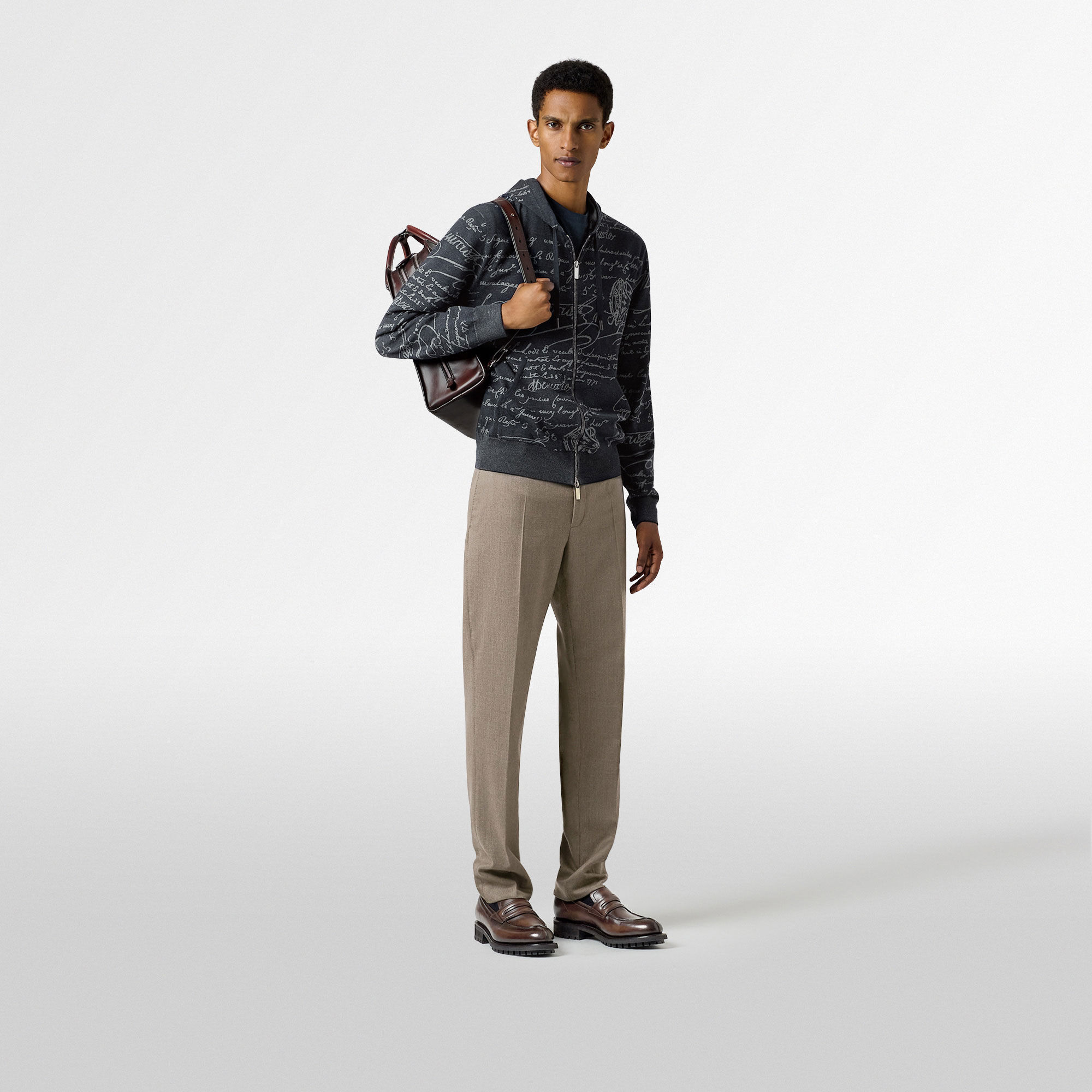 ショップレビュー ランキング Zip-Up Scritto Classic Hoodie CA Berluti | Clothing