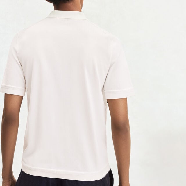 B-Thabor Short Sleeves Polo, OFF WHITE, hi-res 3