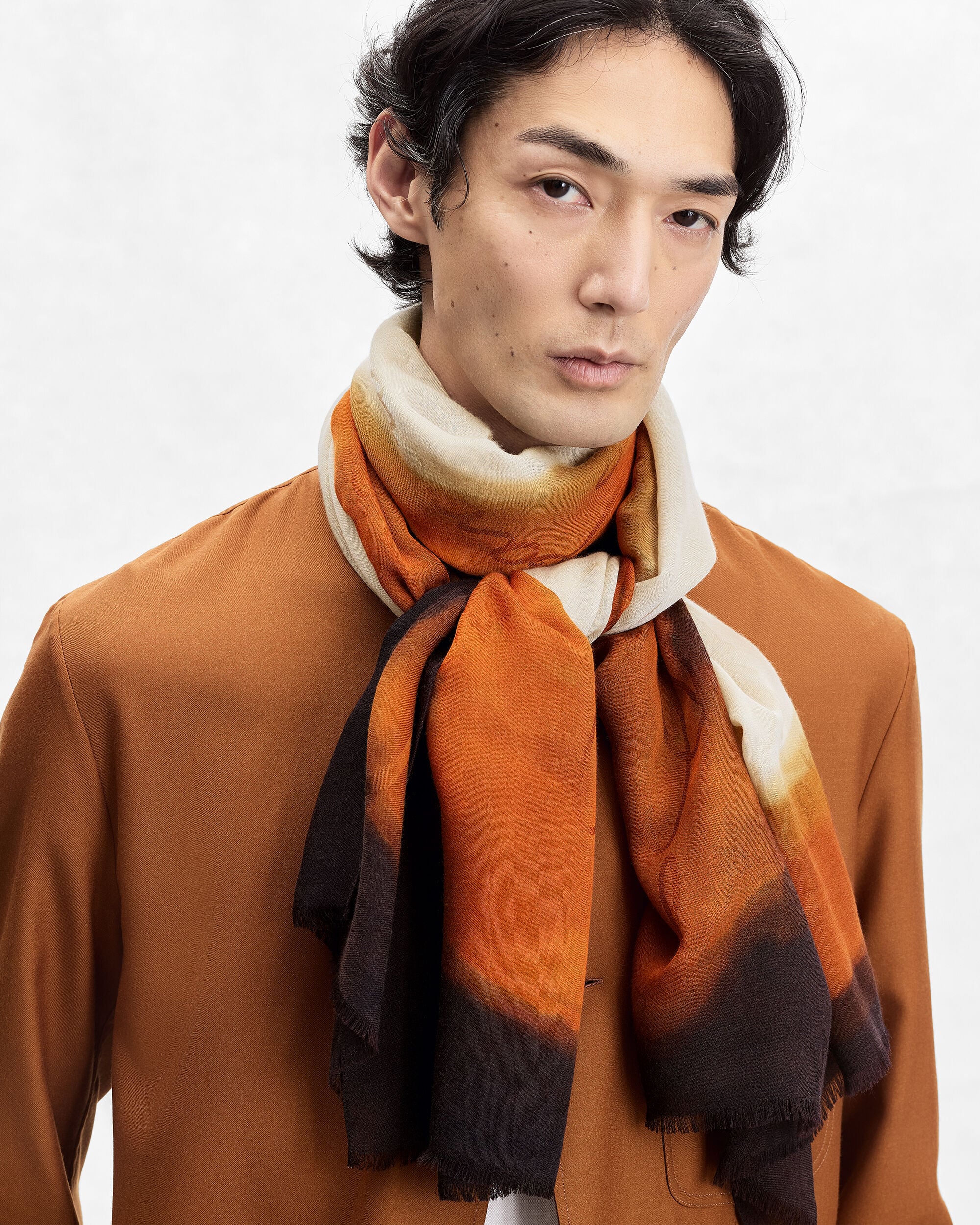 Patina Scarf, Amber Brown, hi-res