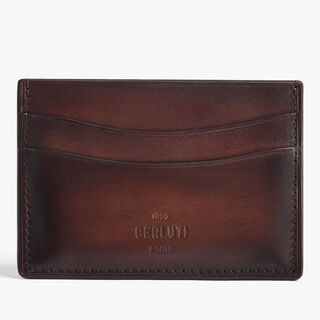 Bambou Card Holder In Leather, MADURO, hi-res